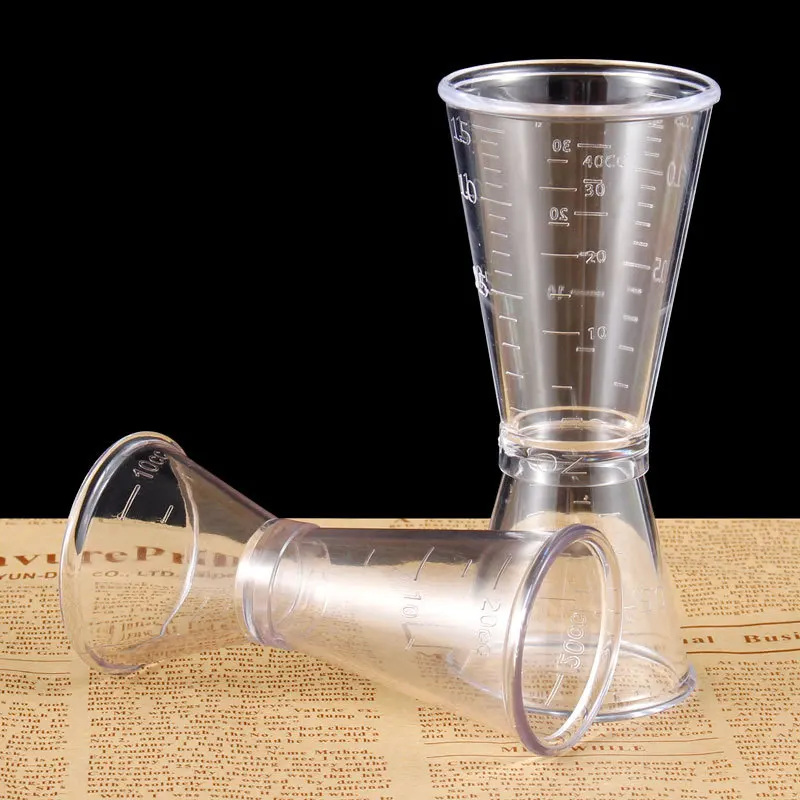 10/20cc measuring jigger 20/40cc wine jigger plastic bar jigger