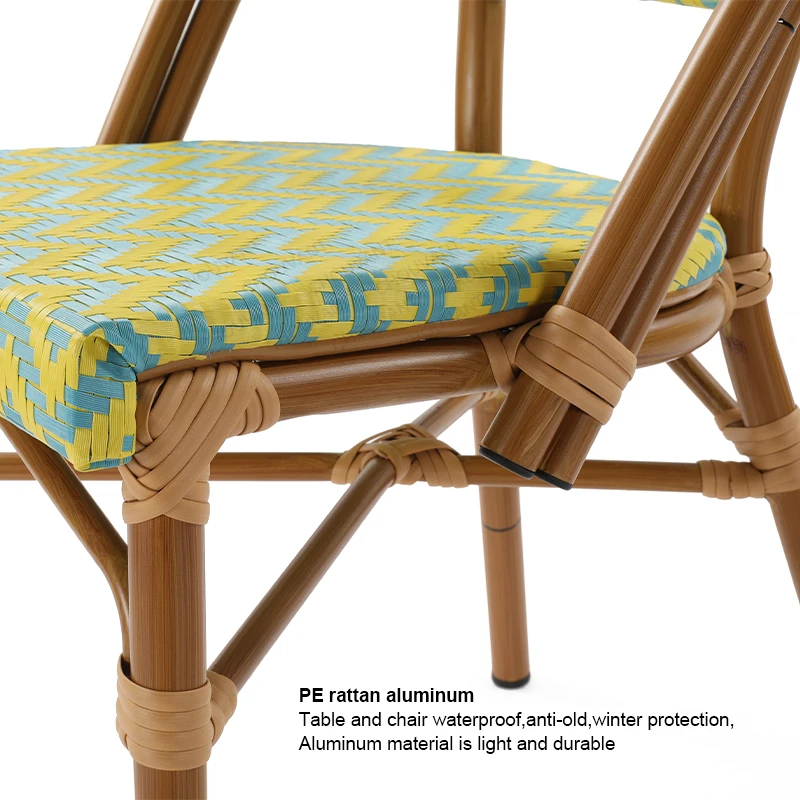 Modern Terrace Furniture Chairs French Bistro Chairs stackable  outdoor teslin chair