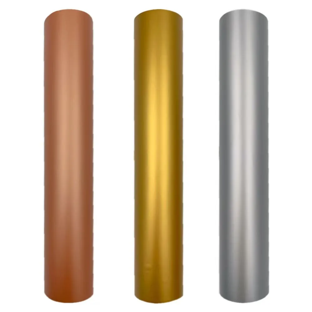 Matte Metal Self-Adhesive Wall Sticker PVC Car Cup Decal DIY Home Decor Heat Transfer for Textiles Application