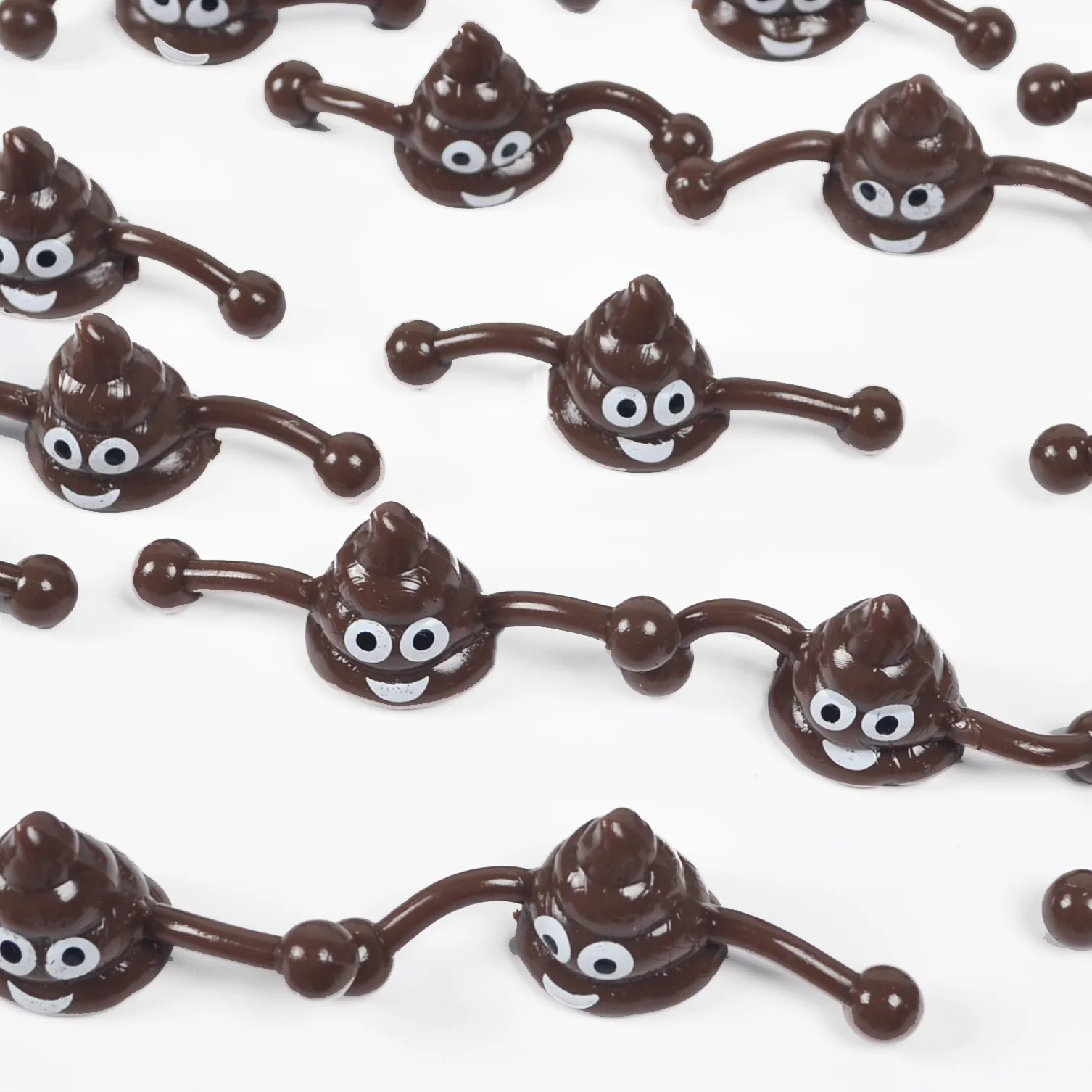 Novelty Catapult Slingshot Sticky Flying Poop Ejection Kids Toy Funny Smiling Poop Face Emoticon Launcher Fidget Toy