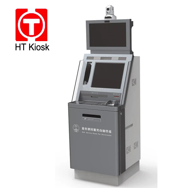 Touch screen NFC/RFID bank card reader Barcode scanner 16 keys pin pad kiosk customized size monitor