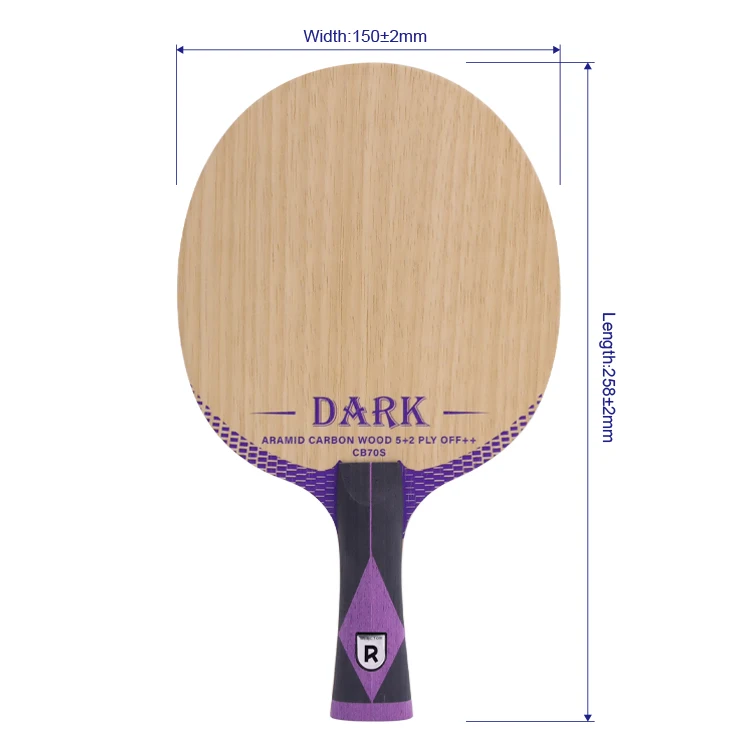 Hot-selling Reactor 7Ply YBAramid carbon wood offensive fast attack Table Tennis bats blade