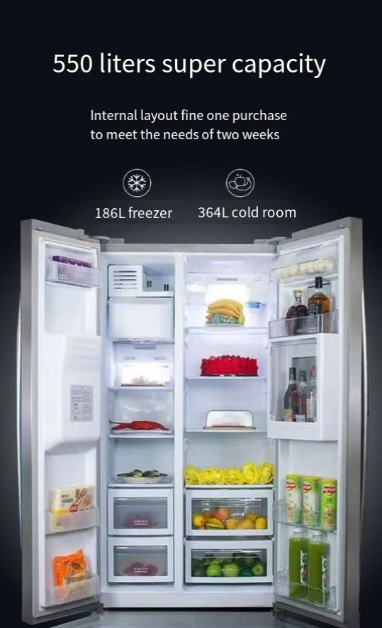 Бытовые холодильники и морозильники 550L домашний холодильник барная стойка для льда