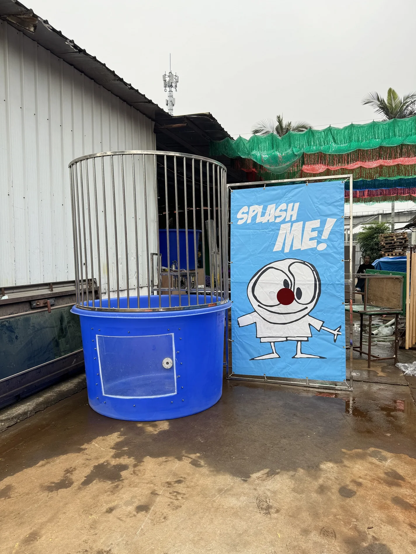 Металлический каркас Dunking Booth Машина для развлечений на заднем дворе дети взрослые High Striker осенний фестиваль Карнавал игра Dunker резервуар воды