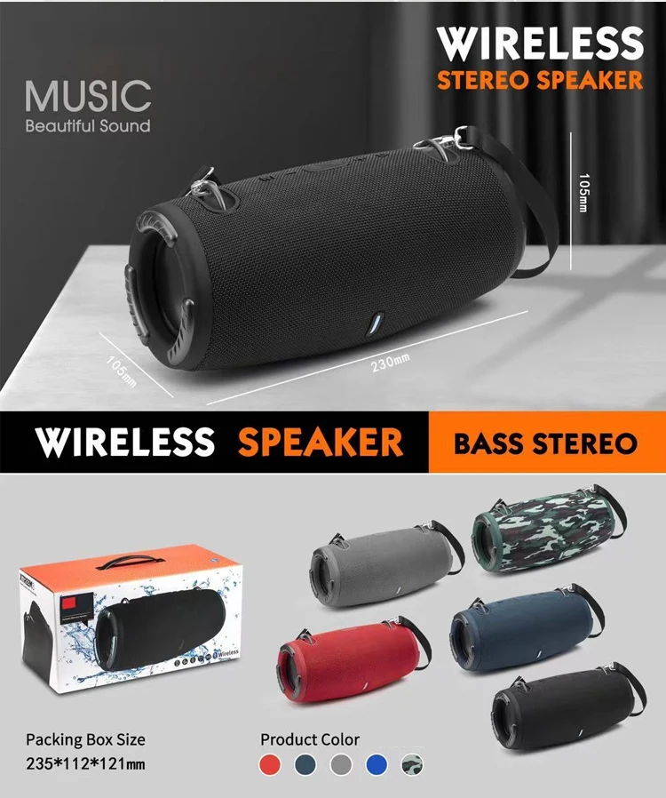 Wireless portable speaker BT 5.0 speaker Outdoor Professional waterproof Speaker Xtreme 3