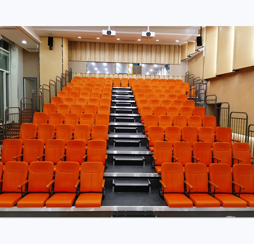Comfortable auditorium used retractable bleachers seating,theater bleachers for sale