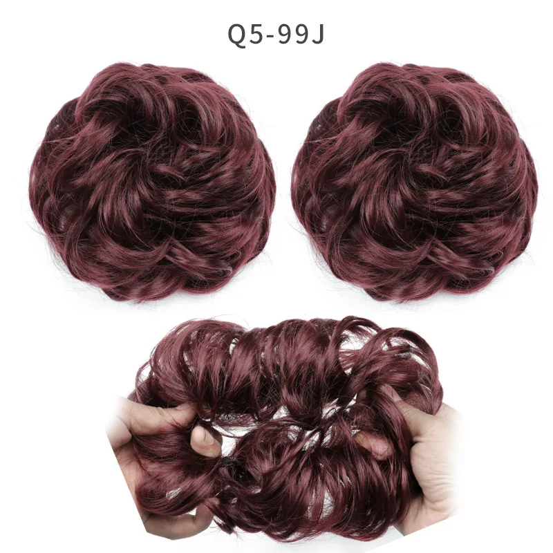 Messy hair ring rubber band elasticity fluffy curly hair European and American hair accessories headdress head bud flower chemic