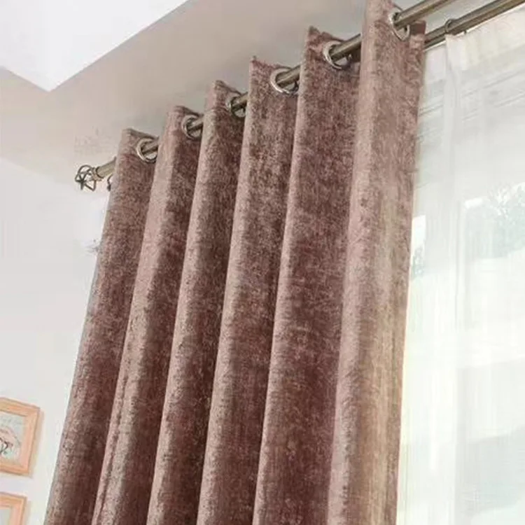 Indian Style Bedspread and Matching Chenille Upholstery Fabric Window Curtains for Living Room Bedroom