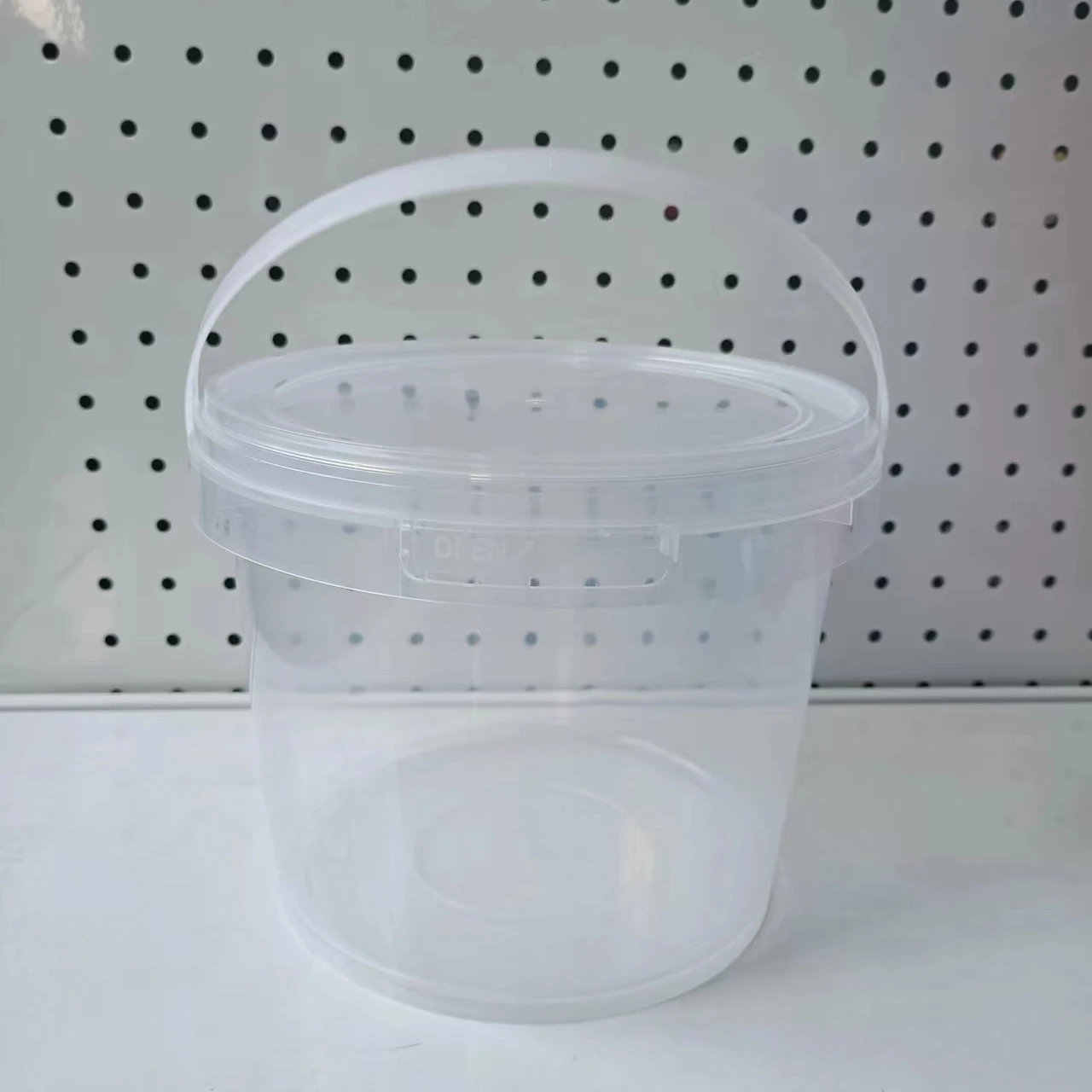 Plastic Storage Box Biscuit Barrel Yogurt Bucket Pickle Barrel Food Plastic Packaging Bucket With Lid Transparent