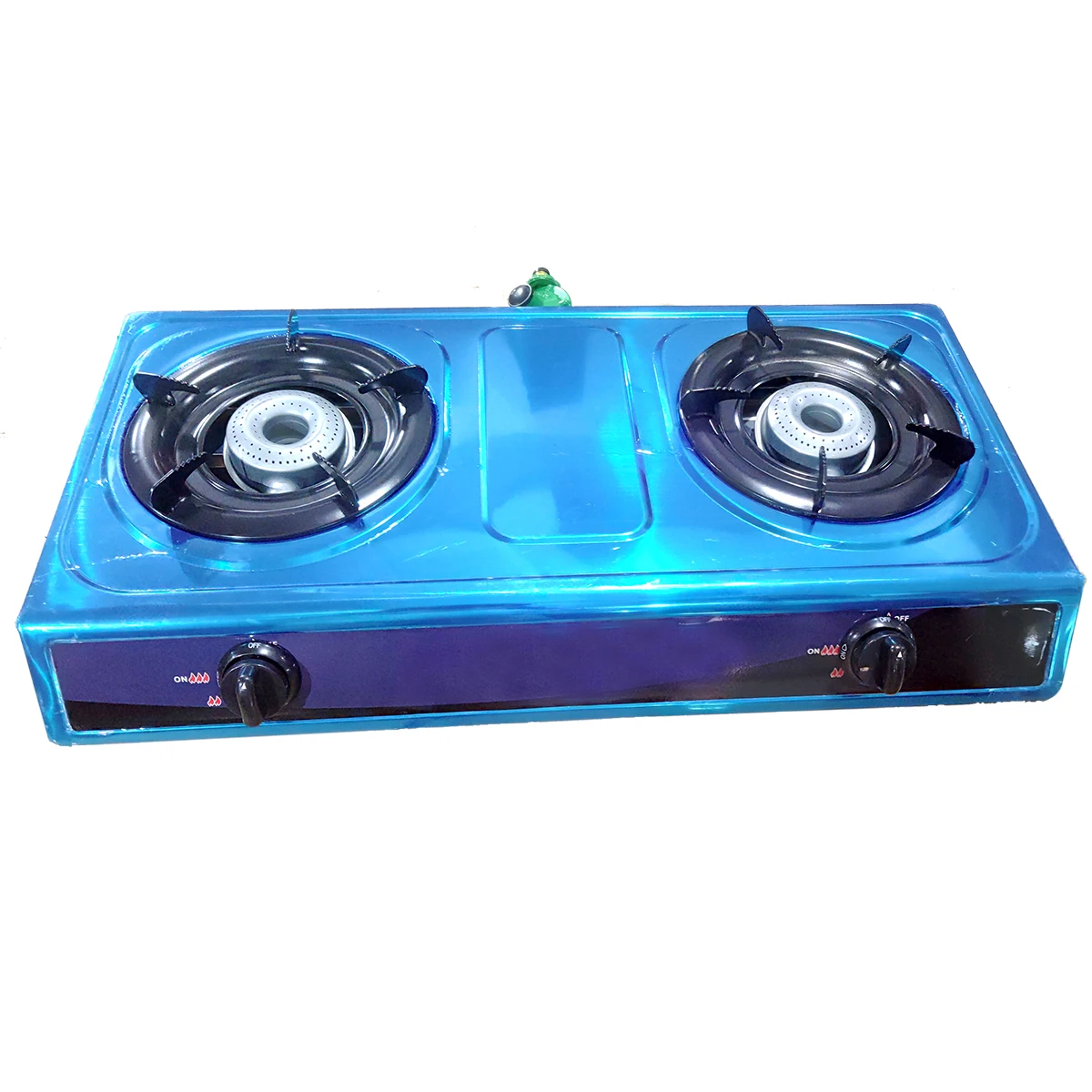 Бытовая портативная газовая плита с двойным лотком, многогранная газовая плита