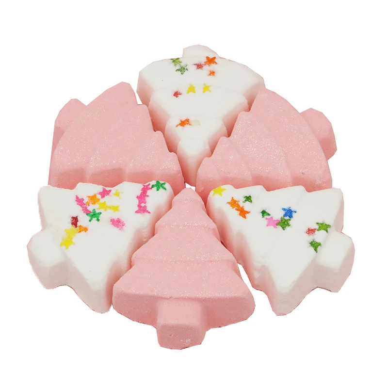 Hot Sales White & Pink Diy Tree Gift Bath Bombs For Christmas