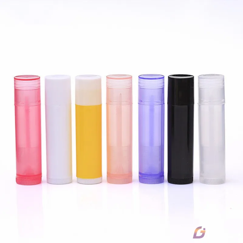 Hot sale plastic twist round chapstick tube lip balm tube 5g empty lip stick tubes