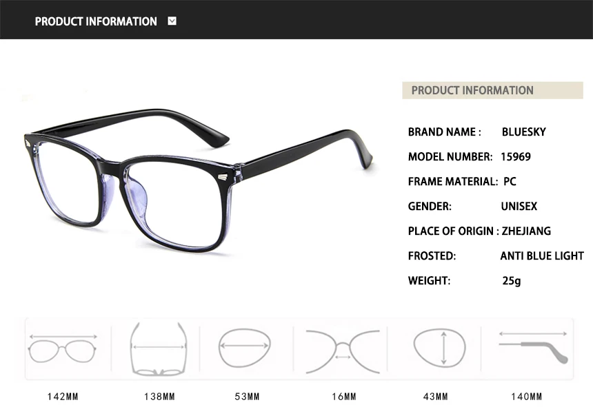 High Quality Korean Trend Optical Frame Retro Blue Light Blocking Glasses Custom