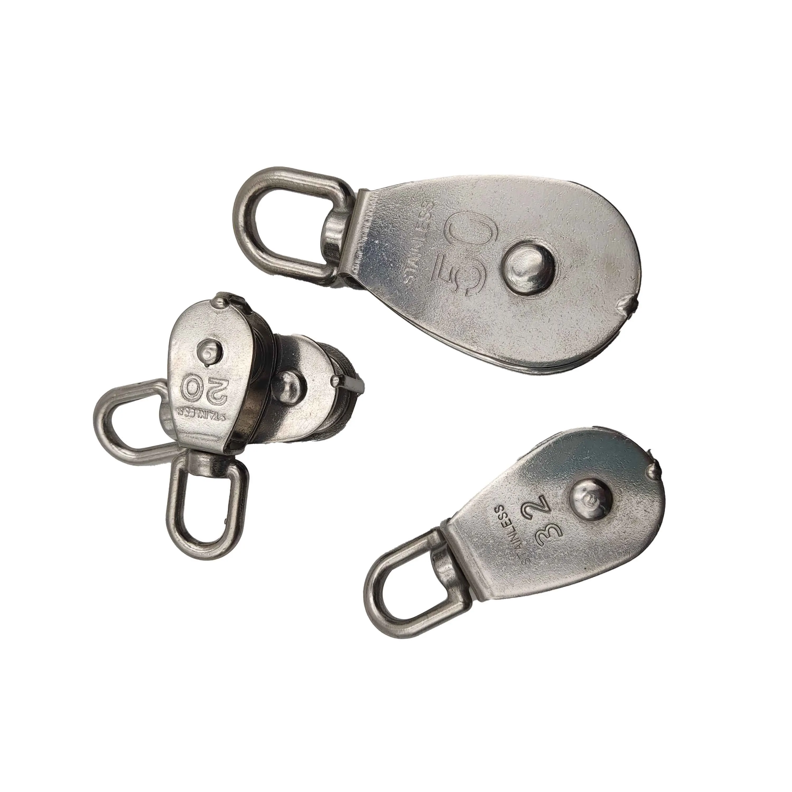 M25 Single Pulley Block Stainless Steel Heavy Duty Hardware Single Wheel Pulley Block