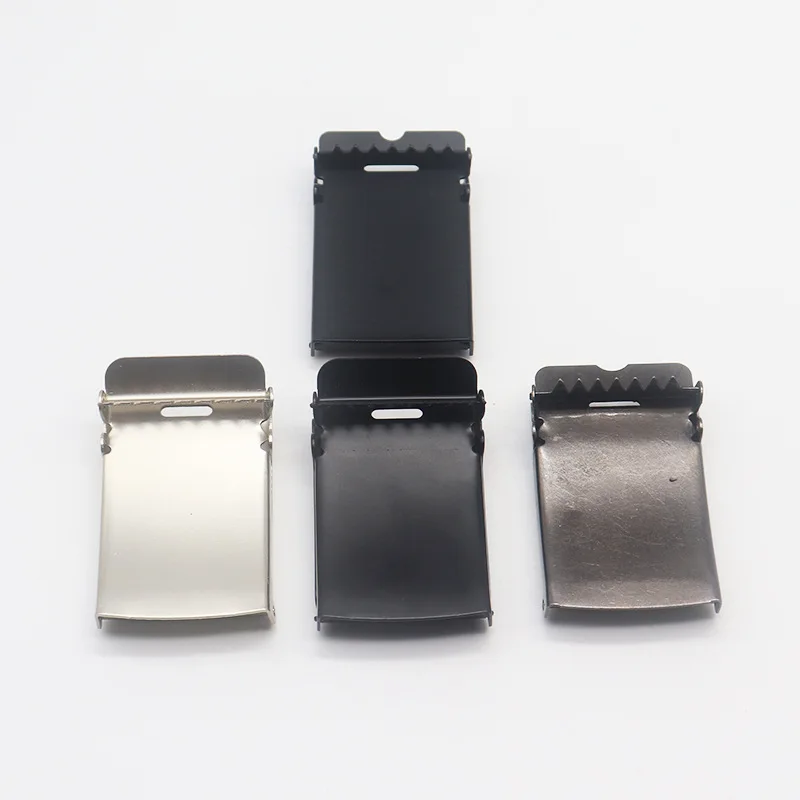 Customize Print Hollow LOGO 40mm Clap Flip Top Metal Buckle for Fabric Canvas Belt