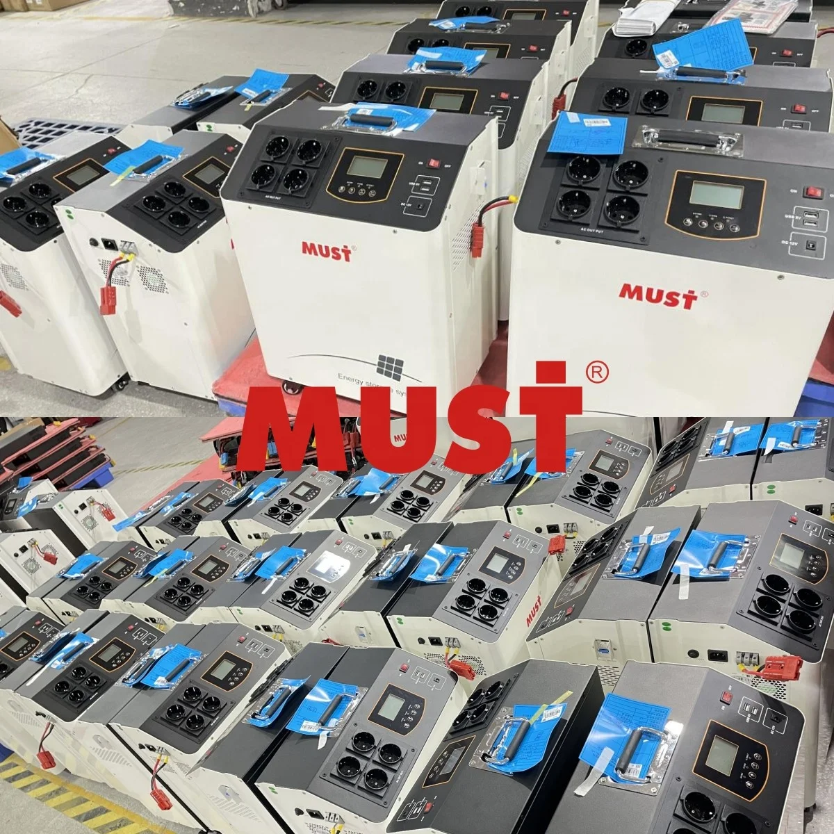 MUST OEM warehouse america complete energy power system 5kva US home off-grid pv 10kw stackable lithium batteries solar system In Stock
