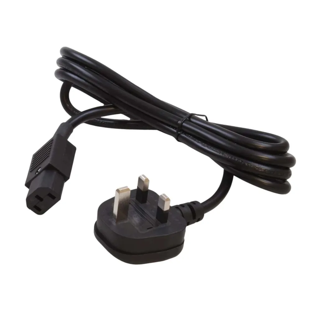 UK British AC Plug To IEC320 C19 Spring Spiral Coiled Curly Power Cord