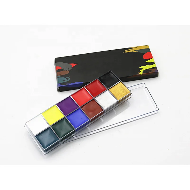 Professional crayon neon rainbow makeup kit body face painting oil paint palette set