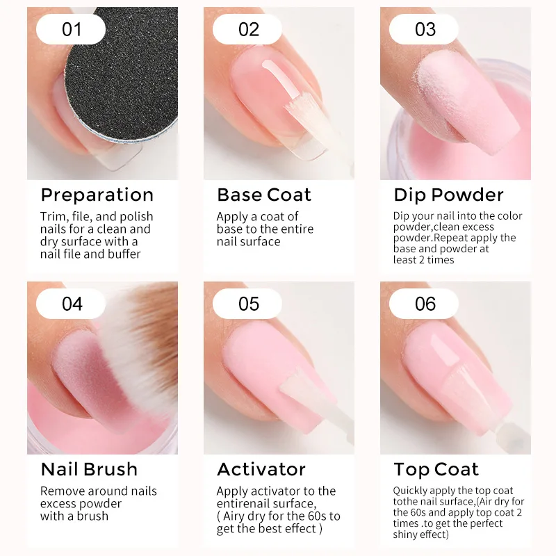 Nail Art 6-Color Immersion Powder Set 05 DIP Dipping Powder Set