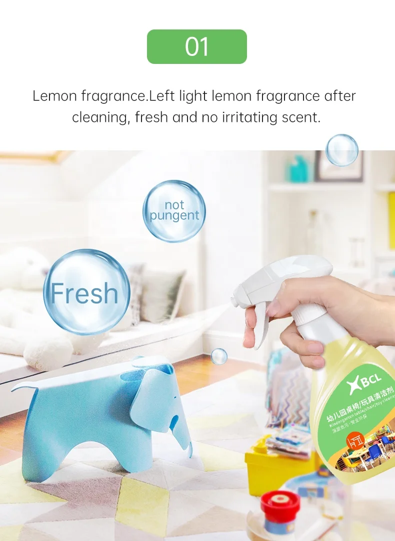 500ml Spray Cleaning chemicals for School desks kindergarten chairs toys effectively remove graffiti dirt grease lemon fragrance
