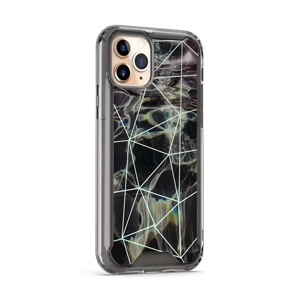 2020 cell phone cover case for iPhone 11 PRO MAX XS MAX with epoxy laser aurora lines background