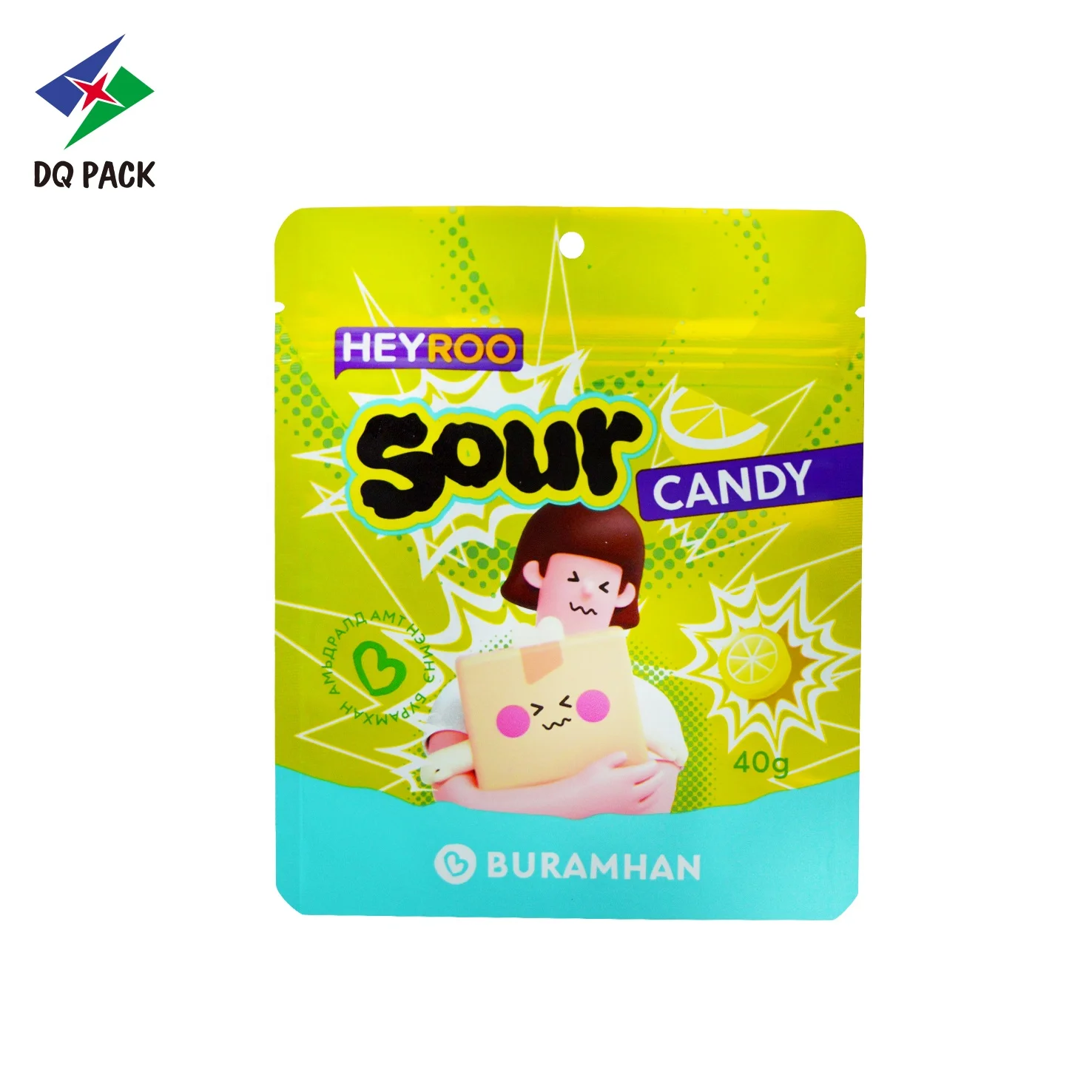 DQ PACK Custom Printed Smell proof 7g 14g Candy  Sweet  Mylar Bag