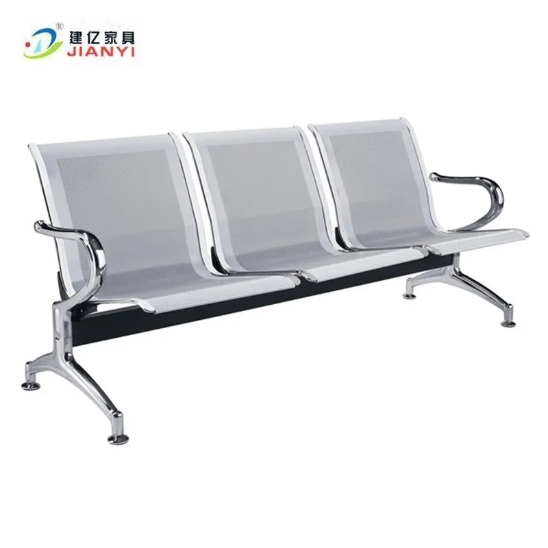 Airport Hospital Railway Station Church Office Metal Public Bench Seating Steel Waiting Chair
