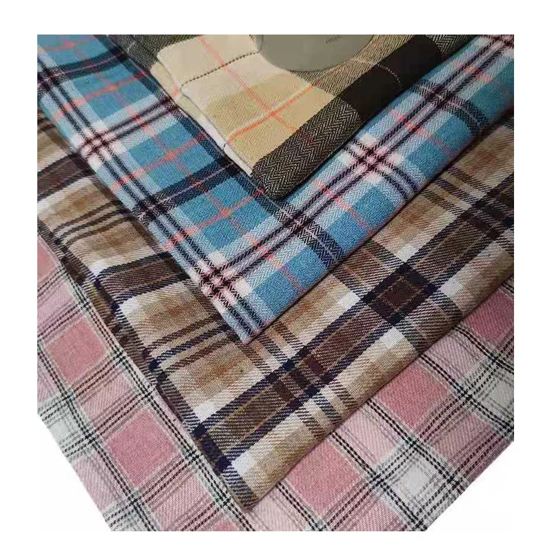wholesale polyester/cotton yarn dye check fabric plaid fabric
