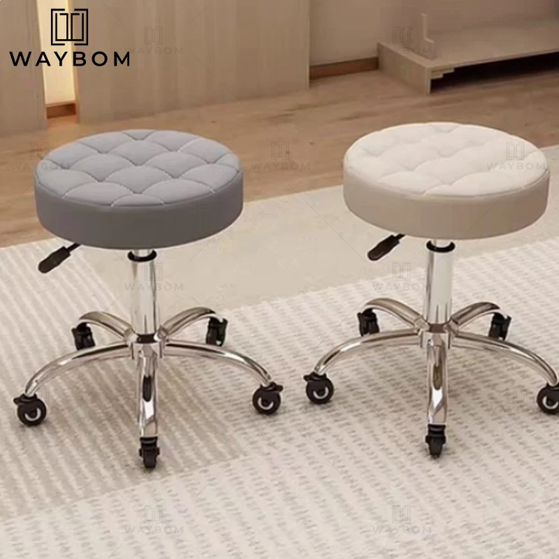 Hot sell  salon stylist chair black Salon Furniture hair salon stool Height adjustable beauty stool barber master stool