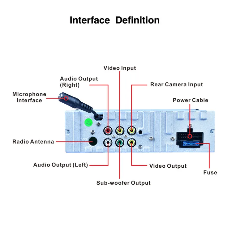 Автомобильный стерео 1 Din Автомобильная магнитола с 7 дюймов выдвижной экран Поддержка Зеркало Ссылка MP5 USB TF карты и камера заднего вида