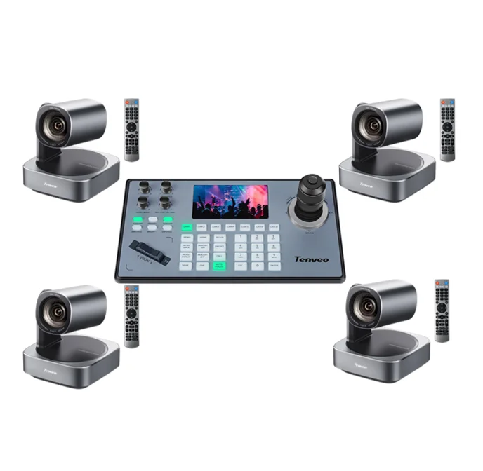 Live Streaming Camera 10X Zoom PTZ Конференц-камера и IP PoE контроллер с 4D джойстик Клавиатура