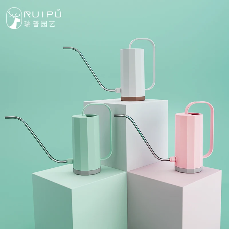 RUIPU 1200ML Long Nozzle Plastic Watering Pot Colorful Garden Watering Can Bucket Garden Large Pouring Pot Watering