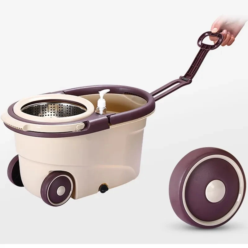 High Quality Magic 360 Spin Easy Clean Cyclone Floor Cleaning 16l Mop And Bucket Set With Big Wheels Stainless Steel Wringer