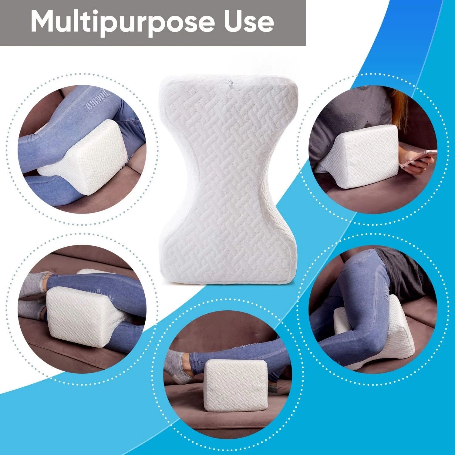 Memory Foam Filling Charming Women Leg- Clamping Knee Pillow