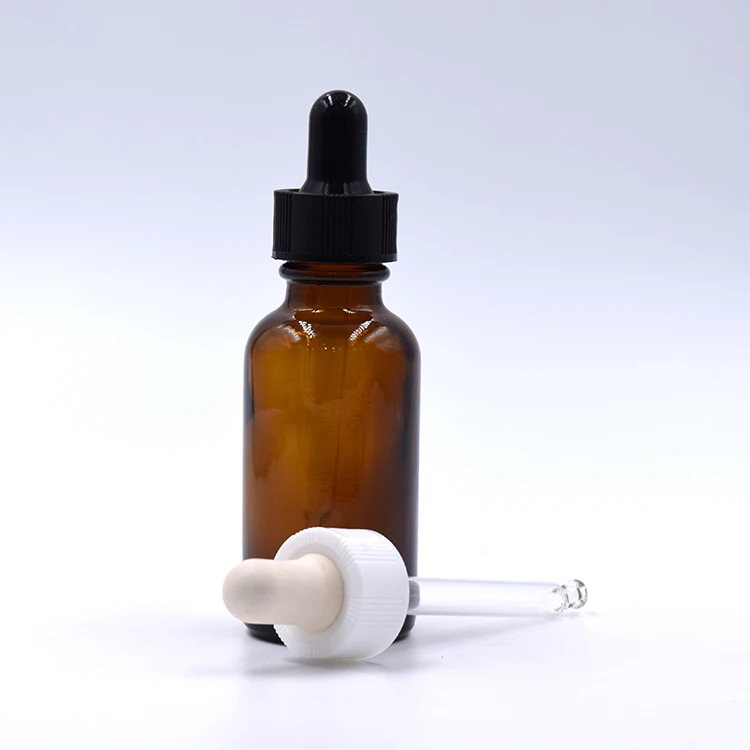 Amber 15ml 30ml 60ml 120ml boston round glass dropper bottle 1oz 2oz 4oz 8oz 16oz essential oil bottles