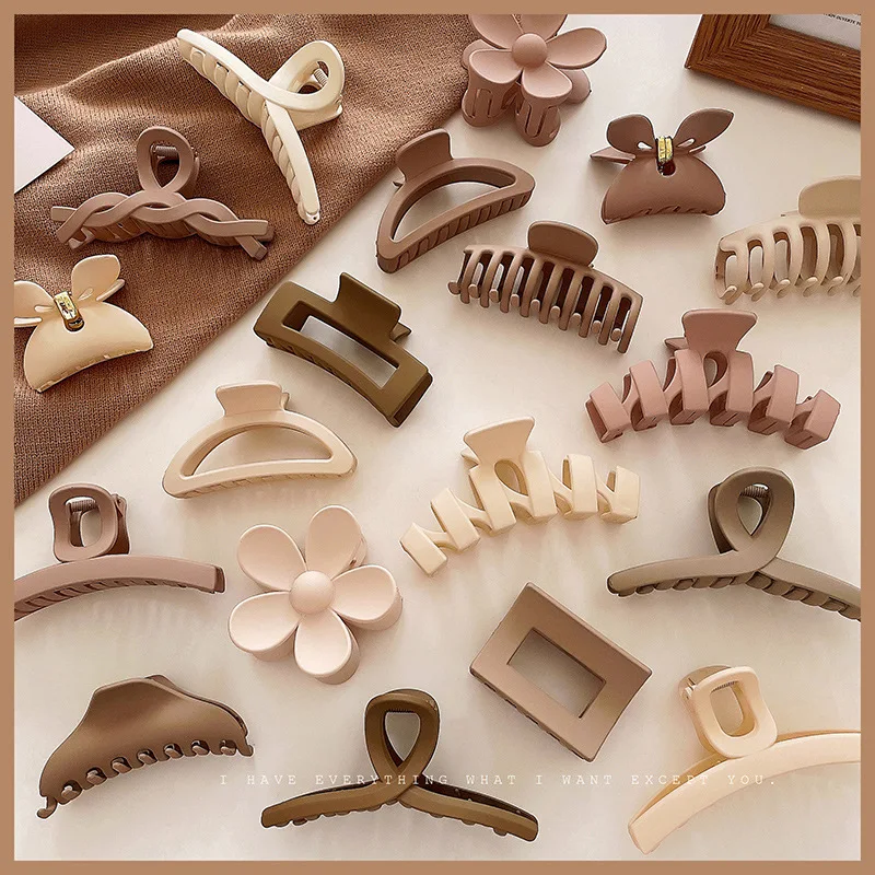 Factory Wholesale Large Hair Claw Clips Strong Hold Matte Claw Hair Accessories Hair Clips For Women Girls