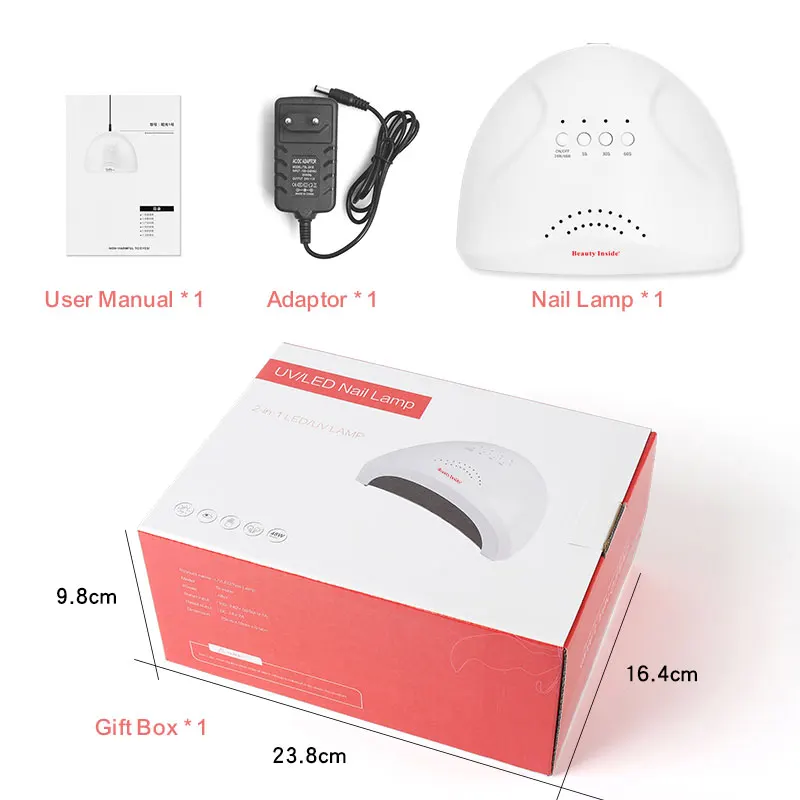 
Nail Lamp 48w UV Led Lamp Gel Polish Automatic White Color Drying LED UV Nail Gel Electric Nail Dryer 