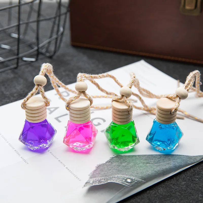 Mini Hanging Glass Aroma Bottle with Rope Lanyard Car air Freshener Diffuser