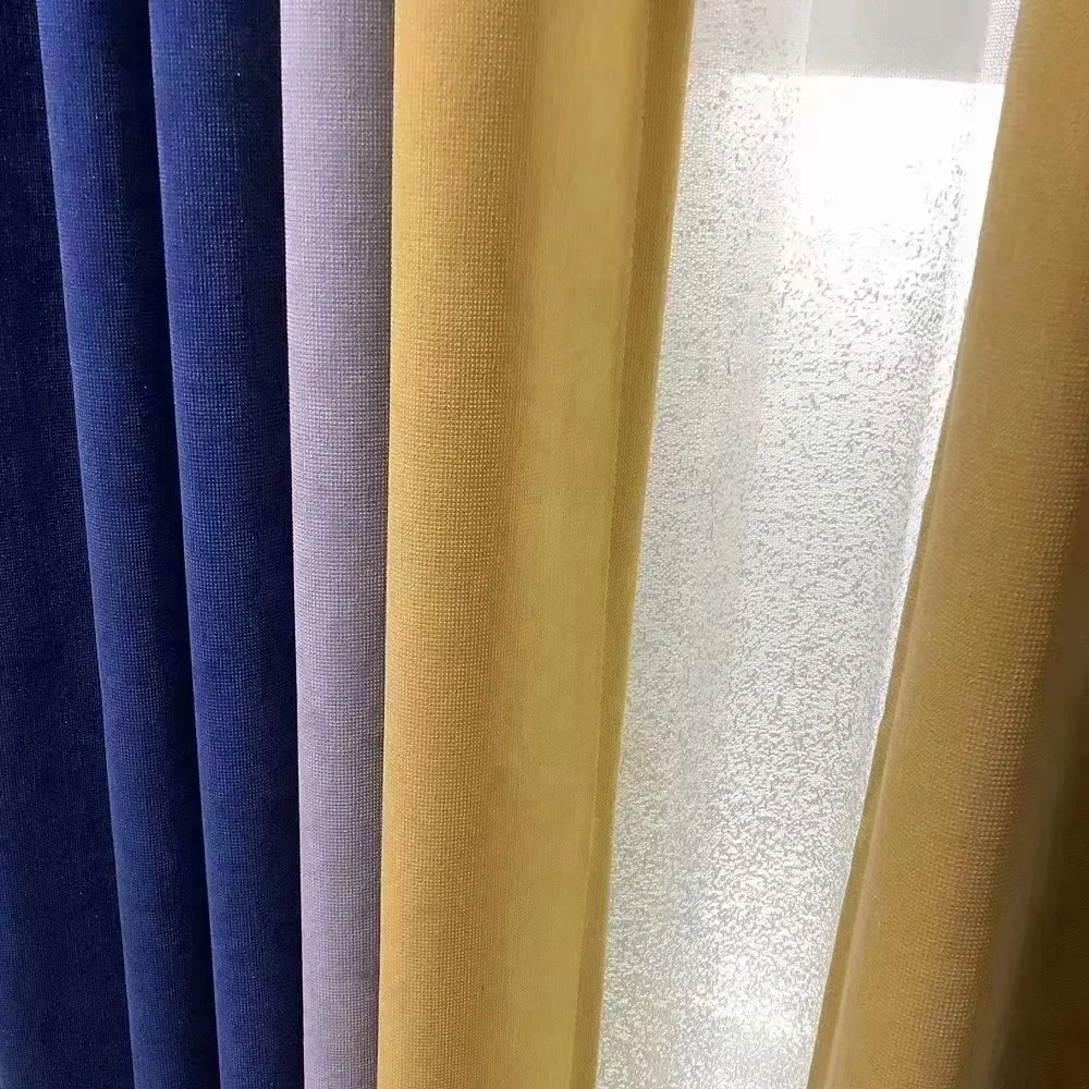 China Simple and Cheap Window Curtain Models Solid Design For Living Room