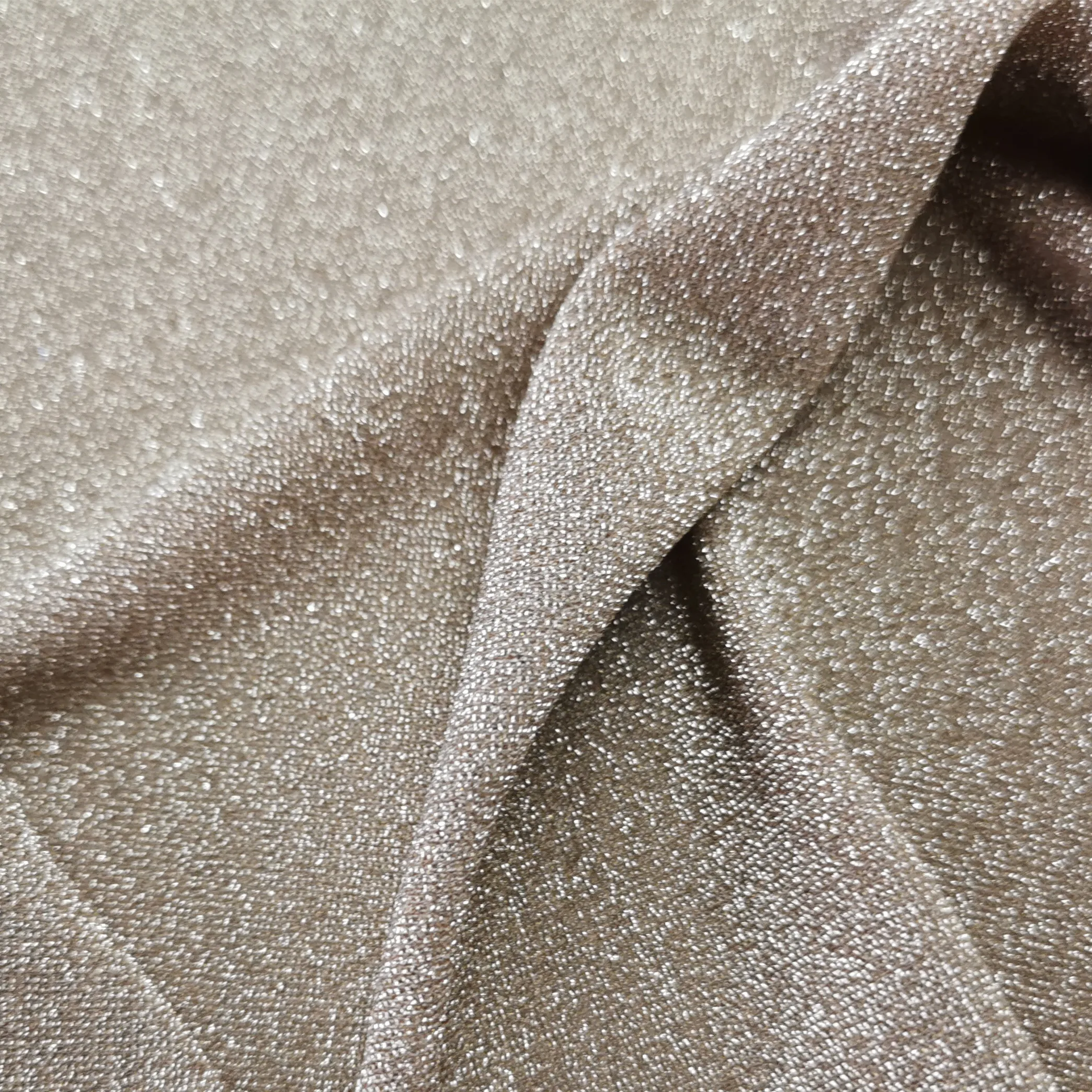 OEM accept  solid color nylon fabric polyester knitted shinny fabric for dress
