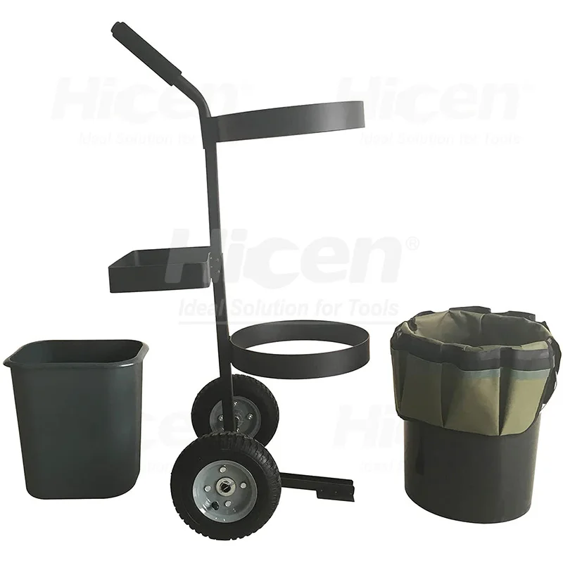 Lawn Garden Yard Cart Mobile Transport Tool Storage Gardening Flower Bucket Caddy on Wheels with Oxford Bag