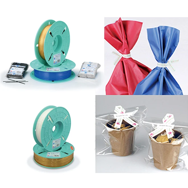 Food plastic paper bag packaging cable twist tie In Japan