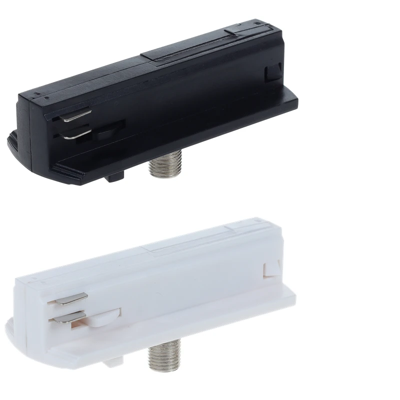 LED  Lighting Track Adapter Aluminum Alloy 90 Modern Track 2 wires single  Circuit COB 6A Black Track Light adapter