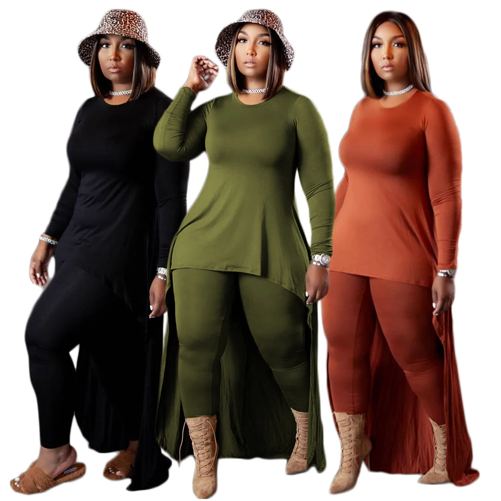 GT9955 Foma 2022 new arrivals autumn and winter lounge wear plus size two piece pants sets for women trending clothes