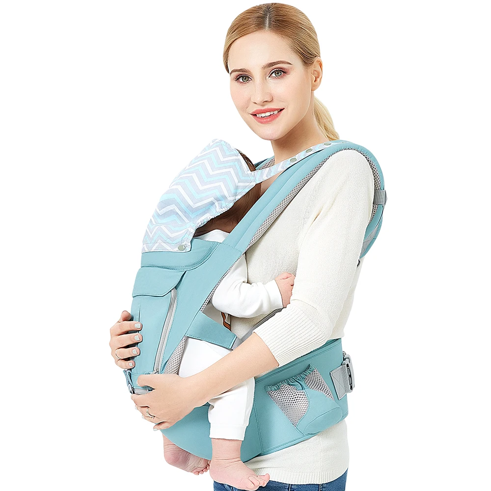 Amazon Hot Sale Ergonomic Hip Seat Baby Carrier 9 in 1 with Sunshade Hood and Bibs Front Backpacks