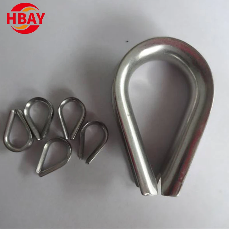 High Polished Wire rope thimble stainless steel 316 US style sewing thimble marine hardware