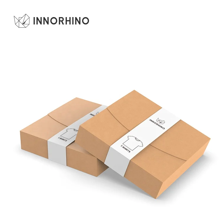 Envelope Box Eco-friendly Biodegradable Custom Recycle Kraft Paper Packaging Mailer Box For Clothes T-Shirt Gift Bag INNORHINO
