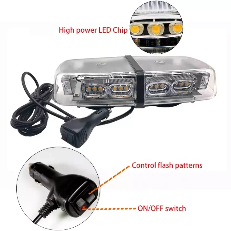 Safe magnetic Low Temperature Warning Light bar mini emergency strobe lights for security vehicles