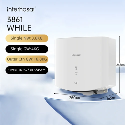 Bathroom High Speed Toilet Hand Dryer Machine Commercial with Drip Tray High Velocity Electric Dryer for Hotel
