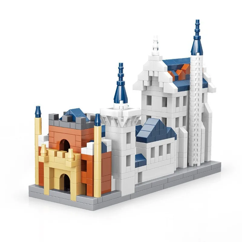 My92113 World Famous Architecture 3d Model Bricks Mini Building Blocks Toys Notre Dame Cathedral Eiffel Tower Roman Colosseum